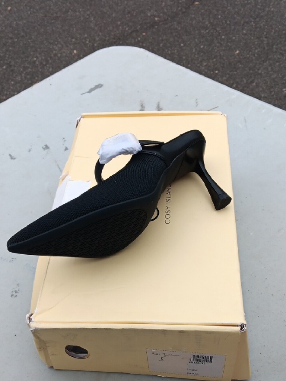 Black Pointed-Toe Slip-On Heel - Picture 3 of 3